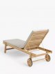 Acacia Wood Sun Lounger, Natural