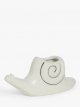 Stoneware Snail Planter, White