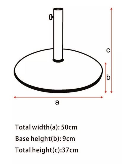 Parasol Round Base, 25kg, Grey